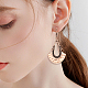 4 paires 4 couleurs boucles d'oreilles pendantes en alliage en forme de larme creuse avec épingles en laiton pour femmes(EJEW-AN0004-57)-4