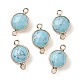 Synthetic Turquoise Connector Charms(G-C102-09A-G)-1