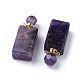 Faceted Natural Amethyst Openable Perfume Bottle Pendants(G-P435-C-02G)-1