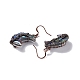 Boucles d'oreilles pendantes en forme de croissant de lune en coquillage paua naturel(EJEW-G307-01)-5