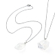Natural Quartz Nugget Pendant Necklace with 304 Stainless Steel Chains(NJEW-JN04385-01)-5