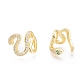 Brass Micro Pave Cubic Zirconia Cuff Earrings(EJEW-G279-06G)-2