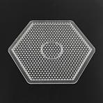 Hexagon ABC Plastic Pegboards used for 5x5mm DIY Fuse Beads, Clear, 146x166x5mm(DIY-Q009-53)