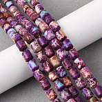 Natural Imperial Jasper Beads Strands, Column, 7~8x6mm, Hole: 1mm, about 49pcs/strand, 14.88''~15.08''(37.8~38.3cm)(G-M401-C02A)