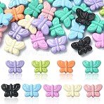 Spray Painted Alloy Beads, Butterfly, 7.5x10.5x3.5mm, Hole: 1.4mm, 30pcs/bag(FIND-CJ0001-46A)