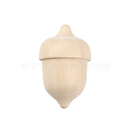 Unfinished Wood Display Decoration, for Kids Painting Craft, Acorn, BurlyWood, 60x36mm(WOCR-PW0003-87A)