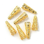 100Pcs Iron Filigree Bead Cones, Golden, 22x8~9mm, Hole: 2.5~3mm(IFIN-YW0003-13)
