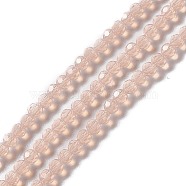 Faceted(32 Facets) Glass Beads Strands, Round, PeachPuff, 4mm, Hole: 1mm, about 99~107pcs/strand, 14.09~15.43''(35.8~39.2cm)(EGLA-J042-35A-02)