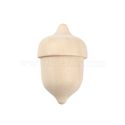 Unfinished Wood Display Decoration, for Kids Painting Craft, Acorn, BurlyWood, 60x36mm(WOCR-PW0003-87A)