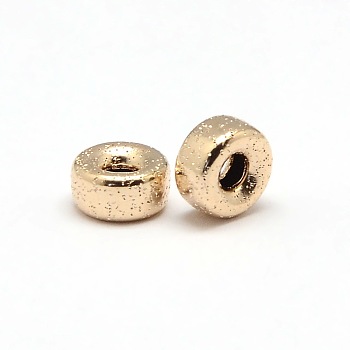 Yellow Gold Filled Bead Spacers, 1/20 14K Gold Filled, Cadmium Free & Nickel Free & Lead Free, Rondelle, 4x2mm, Hole: 1mm