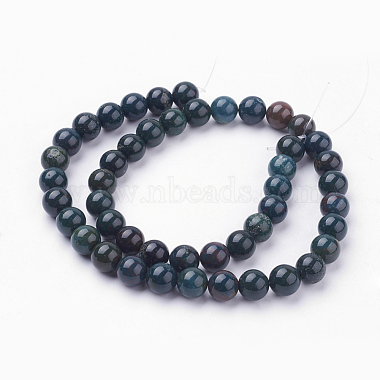 Natural Bloodstone Beads Strands(G-N0120-25-8mm)-2