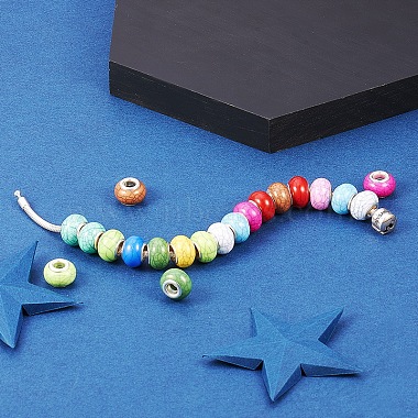 Perles européennes en résine de style imitation turquoise(OPDL-Q132-M)-6
