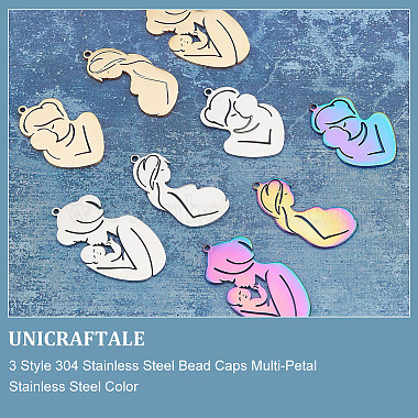 unicraftale 9pcs 9 style 304 pendentifs en acier inoxydable(STAS-UN0039-26)-5