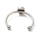 304 Stainless Steel Cuff Ring Findings(X-STAS-E044-04P)-2