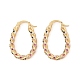 Brass Micro Pave Cubic Zirconia Hoop Earrings for Women(EJEW-U033-01G)-4