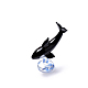 海をテーマにしたミニチュアガラスクジラの形の置物装飾品(OCEA-PW0001-16A)-1