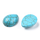 Craft Findings Dyed Synthetic Turquoise Gemstone Flat Back Teardrop Cabochons(X-TURQ-S270-30x40mm-01)-1