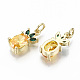Brass Micro Pave Gold Cubic Zirconia Charms(ZIRC-S067-155-NF)-2