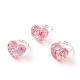 3D Resin Heart with Star Adjustable Ring(RJEW-JR00457)-1