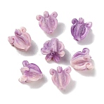 Synthetic Coral Carved Beads, Dyed, Flower, Orchid, 11.5~12.5x12mm, Hole: 1.2~1.4mm(BSHE-P034-01B)