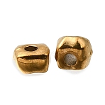 304 Stainless Steel Beads, Ion Plating(IP), Nuggets, Real 18K Gold Plated, 3x4.5x4.3mm, Hole: 1.4mm(STAS-L315-055G)