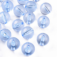Transparent Acrylic Beads, Round, Cornflower Blue, 20x19mm, Hole: 3mm, about 111pcs/500g(MACR-S370-A20mm-749)