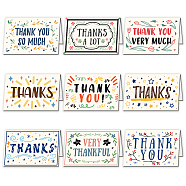 SUPERDANT Thank You Theme Cards and Paper Envelopes, for Birthday Thanksgiving Day, Rectangle with Word Pattern, Word, 10x15cm, 9pcs/set(DIY-SD0001-01A)