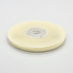 Polyester Velvet Ribbon for Gift Packing and Festival Decoration, Lemon Chiffon, 1/8 inch(4mm), about 100yards/roll(91.44m/roll)(SRIB-M001-4mm-028)