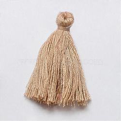 Handmade Polycotton(Polyester Cotton) Tassel Decorations, Pendant Decorations, Wheat, 29~35mm(OCOR-Q024-42)