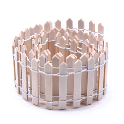 Wood Fence Ornaments, Micro Landscape Dollhouse Garden Decoration, Linen, 900x50mm(WG34650-02)