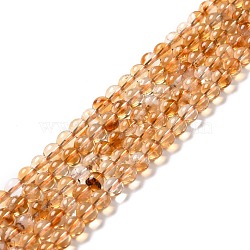 Natural Citrine Bead Strands, Round, 6mm, Hole: 1mm, about 67pcs/strand, 15.16''(38.5cm)(X-G-P466-01D)