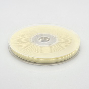 Polyester Velvet Ribbon for Gift Packing and Festival Decoration, Lemon Chiffon, 1/8 inch(4mm), about 100yards/roll(91.44m/roll)