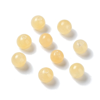 Natural Honey Jade Beads, Round, 7.5x7mm, Hole: 1.4mm