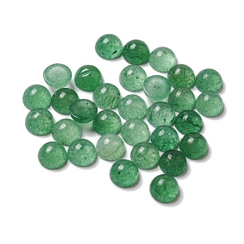 Natural Green Aventurine Cabochons, Half Round, 5x2.5mm