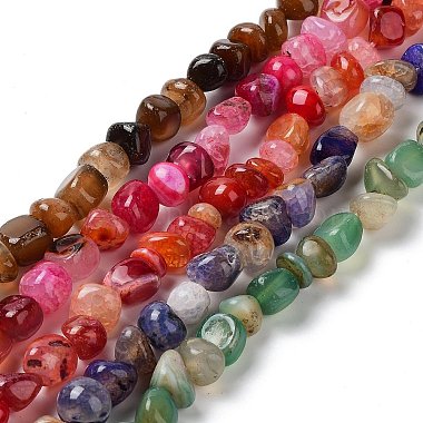 Chapelets de perles d'agate naturelle(G-F518-03)-2