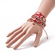 7Pcs 7 Style Evil Eye Lampwork & Glass Seed & Brass Beaded Stretch Bracelets Set for Women(BJEW-JB09249-01)-6