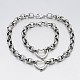 304 Stainless Steel Cross Rolo Chain Jewelry Sets(SJEW-A077-02P)-1