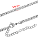 316 Surgical Stainless Steel Wheat Chain Necklaces(NJEW-M176-18-B)-1