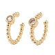 Brass Micro Pave Cubic Zirconia Cuff Earrings(EJEW-H109-01H-G)-1