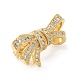 Rack Plating Brass Micro Pave Clear Cubic Zirconia Twister Clasps(KK-A190-02G)-2