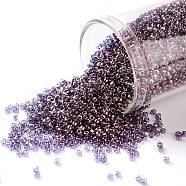 TOHO Round Seed Beads, Japanese Seed Beads, (201) Gold Luster Amethyst, 11/0, 2.2mm, Hole: 0.8mm, about 1103pcs/10g(X-SEED-TR11-0201)