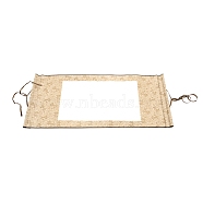 Polyester Horizontal Painted Scroll, with Rice Paper & Cords, Rectangle, Light Salmon, 68.2x28.7x0.8cm(AJEW-WH0230-78A)