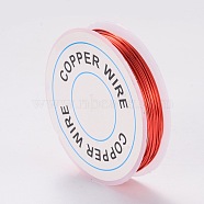 Round Craft Copper Wire, Red, 22 Gauge, 0.6mm, about 19.68 Feet(6m)/roll(X-CWIR-CW0.6mm-13)