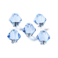 K9 Glass, Imitation Austrian Crystal Beads, Faceted, Bicone, Cornflower Blue, 6x6x6mm, Hole: 0.9mm(GLAA-R001-08-22)