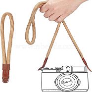 Nbeads 2Pcs 2 Style Nylon Camera Neck Straps & Wristlet Straps, Camera Tether, with PU Leather End Cover & Iron Key Rings, Peru, 950x19x9mm & 245x21x12mm, 1pc/style(AJEW-NB0003-56A)