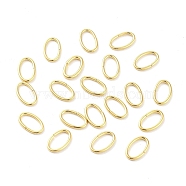 304 Stainless Steel Jump Rings, Closed Jump Rings, Oval, Real 18K Gold Plated, 5x8x0.8mm, Inner Diameter: 3.5x6.5mm, about 142pcs/10g(X-STAS-F221-46U-G)