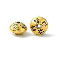 Tibetan Style Spacer Beads, Bicone, Lead Free & Cadmium Free, Antique Golden, 10.5x7.5mm, Hole: 1mm(X-GLF5009Y)