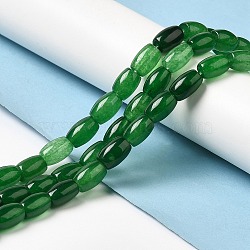 Natural Dyed White Jade Beads Strands, Oval, Dark Green, 11.5~12x7.5~8mm, Hole: 0.8mm, about 29~32pcs/strand, 12.99''~15.16''(33~38.5cm)(G-M402-A01-09)