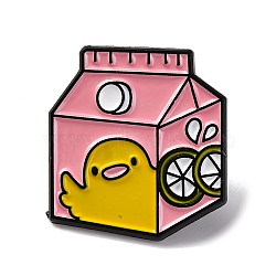 Duck Alloy Enamel Pins, for Backpack Clothes, Pearl Pink, 23.5x21.5mm(JEWB-K023-02EB-02)