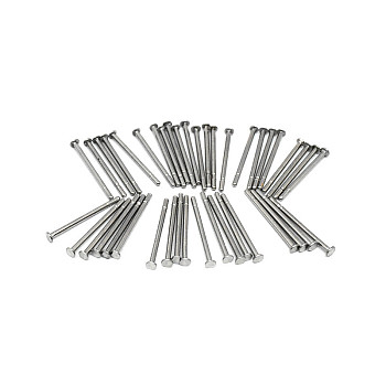 304 Stainless Steel Stud Earring Findings, Stainless Steel Color, 18mm, Pin: 0.8mm